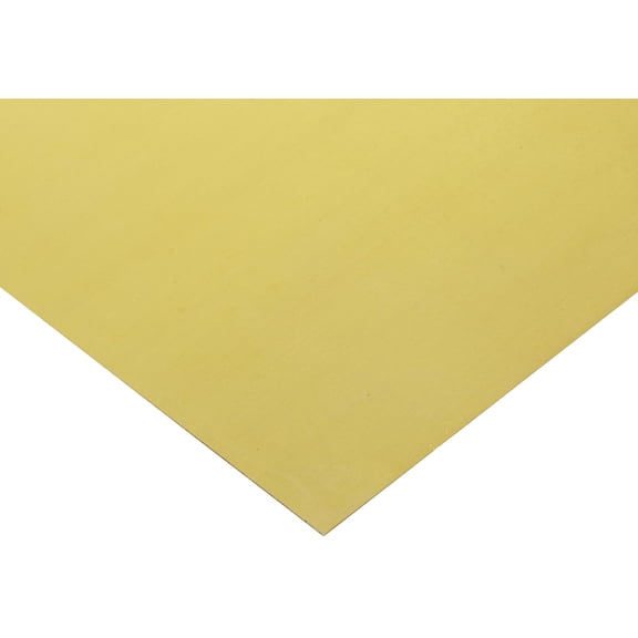 260 Brass Sheet, Unpolished (Mill) Finish, H02 Temper, ASTM B19/ASTM B36, 0.005" Thickness, 6" Width, 18" Length (Pack of 10) CA2