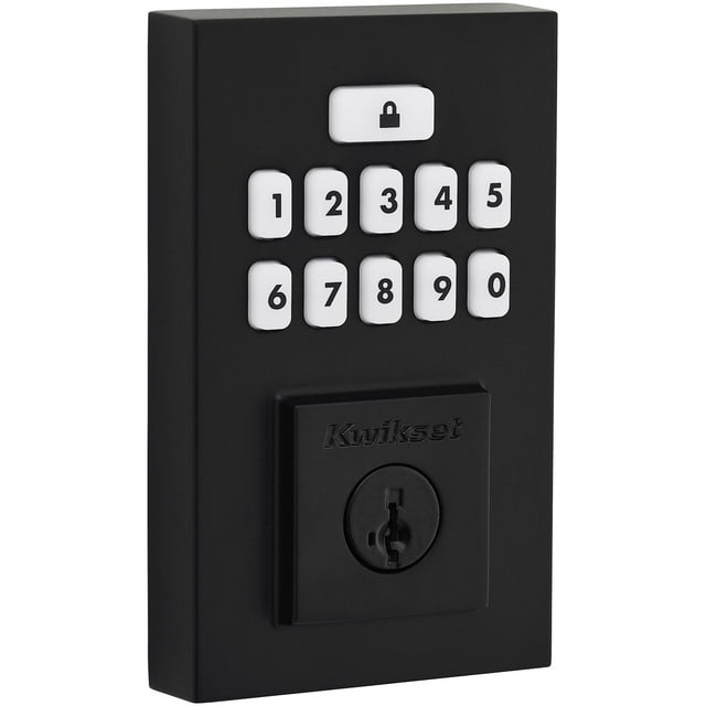 Kwikset SmartCode 260 Keypad Deadbolt Lock Contemporary Style - SmartKey Security - Matte Black
