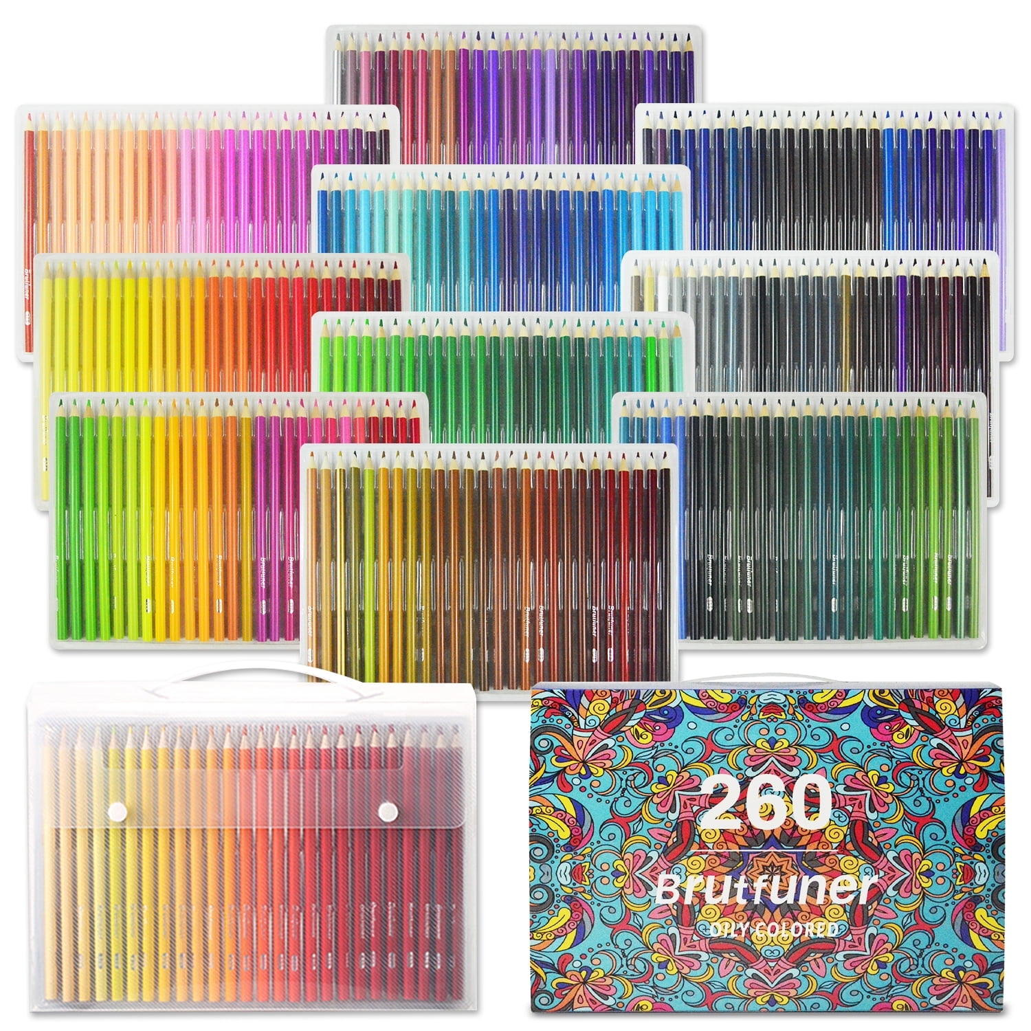 260 Colored Pencils, Rich Pigmented Soft Core Coloring Pencils