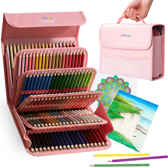260 Colors Oil-Based Colored Pencils Set, Professional Artist Drawing Kit with Rich Pigment and Smooth Blending, Premium Art Supplies for Adult Coloring Books, Sketching, Shading,  Illustration