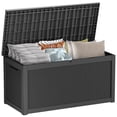 thumbnail image 1 of 260 Gallon Rattan Heavy-Duty Resin Storage Box | Lockable Waterproof Deck Chest for Home, Garden & Outdoor Furniture Protection - Black, 1 of 9