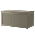 thumbnail image 1 of 260 Gallon Rattan Heavy-Duty Resin Storage Box | Lockable Waterproof Deck Chest for Home, Garden & Outdoor Furniture Protection - Gray, 1 of 9