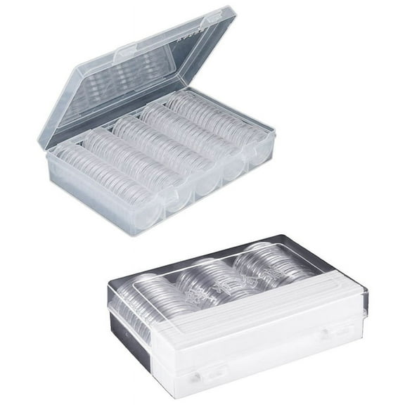 260 Pcs Coin Capsules Holder and Protect Gasket Coin Case for Coin Collection Supplies, 200 Pcs 30Mm & 60 Pcs 46Mm