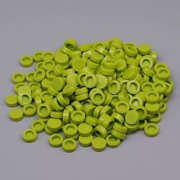 260 Piece Building Tile Bulk, Round 1x1, Compatible with Lego Parts and Pieces ColorGrass Green
