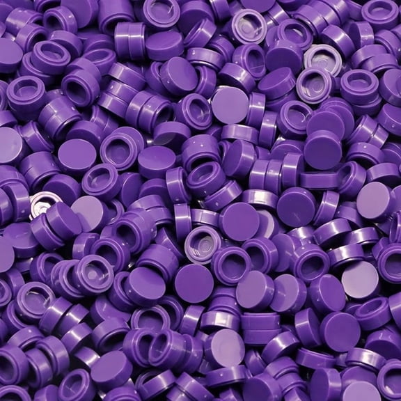 260 Piece Building Tile Bulk, Round 1x1, Compatible with Lego Parts and Pieces