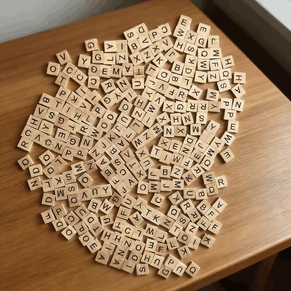 260 Wooden Letter Cubes Set for DIY Crafts & Educational Word Games