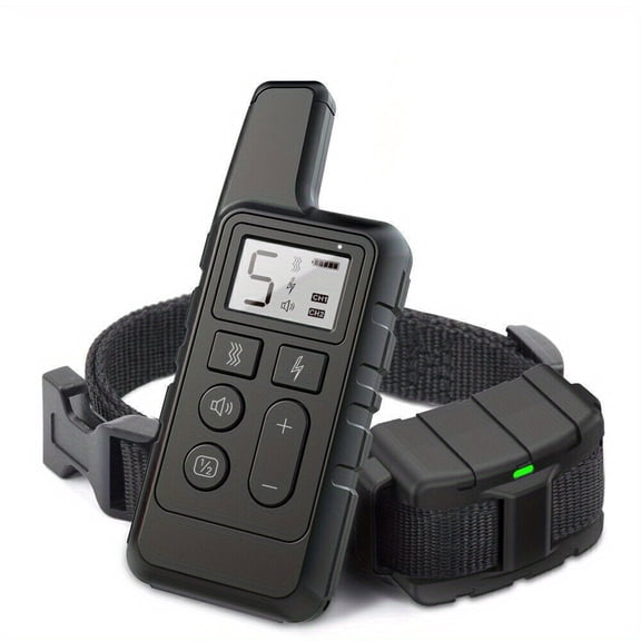 2600FT Remote Dog Training Collar - Electronic Shock & Anti-Bark Device, Stop Barking & Improve Behavior - Red/Orange/Black