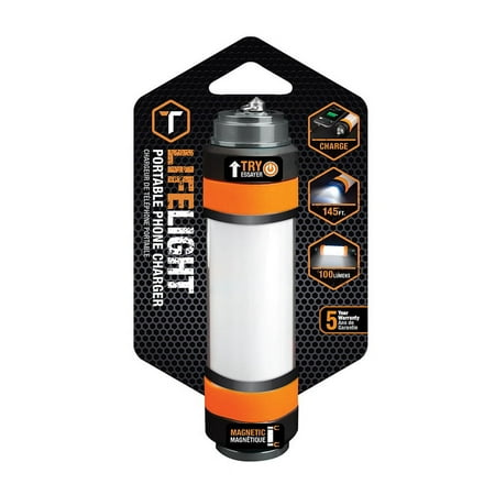 ToughTested - LifeLight Portable Phone Charger and Emergency Light - Black