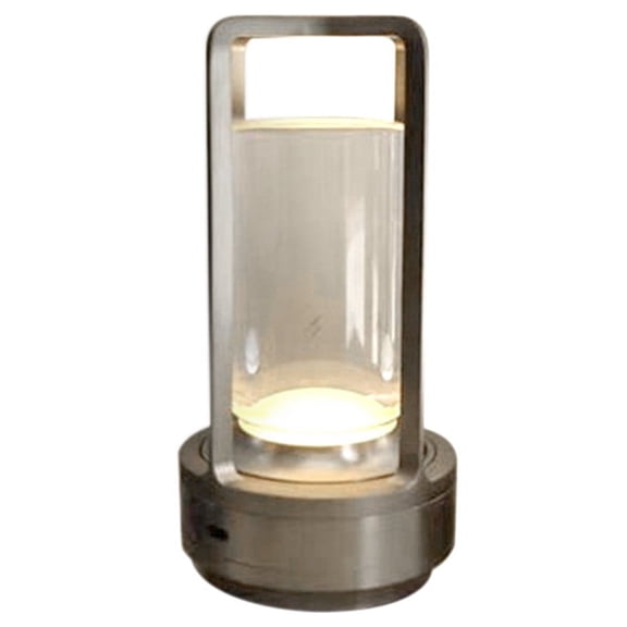 2600MAh Rechargeable Led Table Lamp Modern Touch Adjustment Table Lamp for Bedroom Restaurant Decoration Light -Gray
