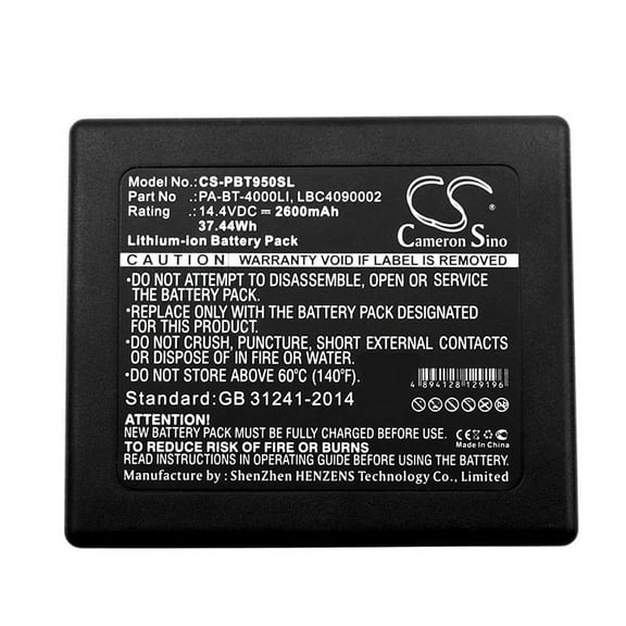 2600mAh Brother HP25B LBF3250001 LBC4090002 LBD709-001 PA-BT-4000LI Battery for PTP950NW RuggedJet RJ4030-K RJ-4040