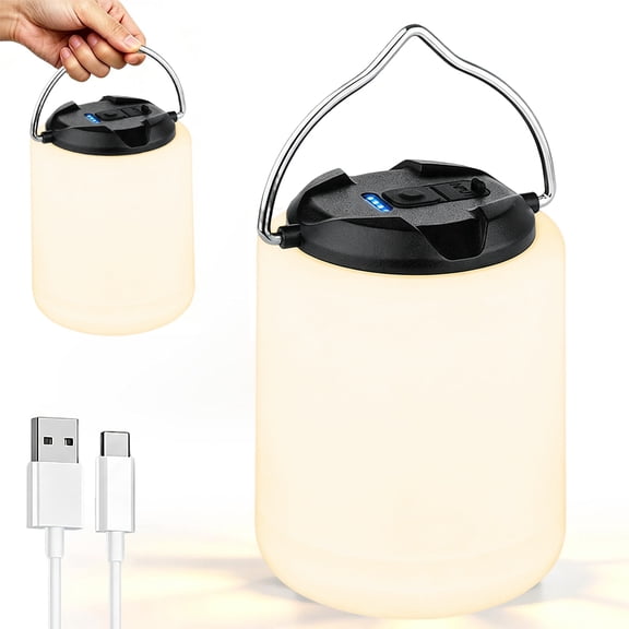 2600mAh LED Camping Light, Full Lighting Degree with Hook, Portable Outdoor Camping Lantern Tent Light with 3 Modes