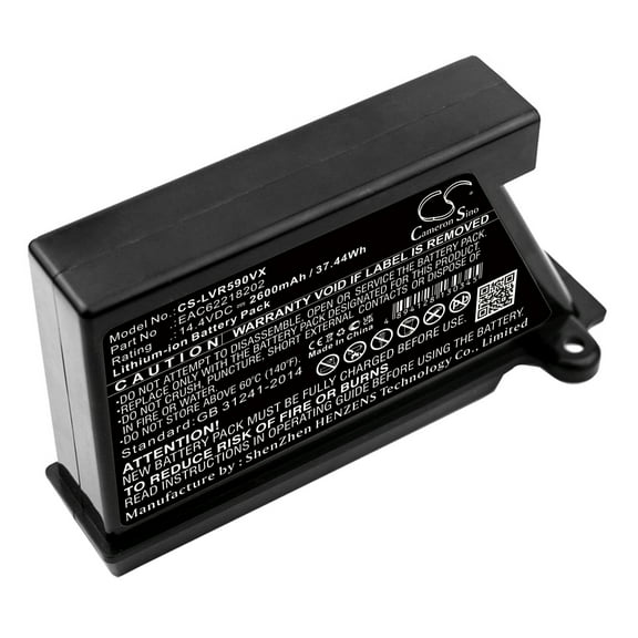 2600mAh LG EAC60766109 EAC60766104 EAC62076601 EAC62218202 EAC60766102 B056R028-9010 EAC60766105 Battery for LG VR64607LV VR6694