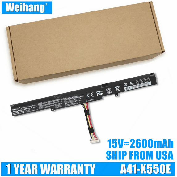 2600mAh Laptop Battery A41-X550E For Asus X751M X750J X750JA X550Z X550ZA X550ZE X450E X450J A450E F450J K550E K751L F751M