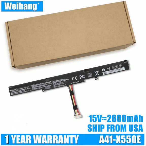 2600mAh Laptop Battery A41-X550E For Asus X751M X750J X750JA X550Z X550ZA X550ZE X450E X450J A450E F450J K550E K751L F751M