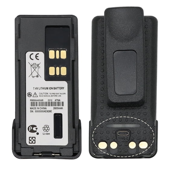 2600mAh USB Battery PMNN4409 PMNN4409AR Replacement Compatible for Motorola XPR7550e XPR7580e XPR3300e XPR3500e Portable Radios