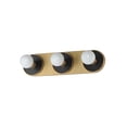 thumbnail image 1 of Hollywood 3 - Light Black And Natural Aged Brass Black Modern Incandescent Aluminum And Ceramic And Steel Wall Sconce, 1 of 5