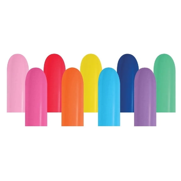260B Sempertex Fashion Assortment Latex Entertainer Balloons (100 Pack) - Party Supplies Decorations