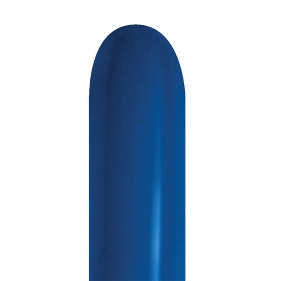260B Sempertex Metallic Blue Latex Entertainer Balloons (50 Pack) - Party Supplies Decorations