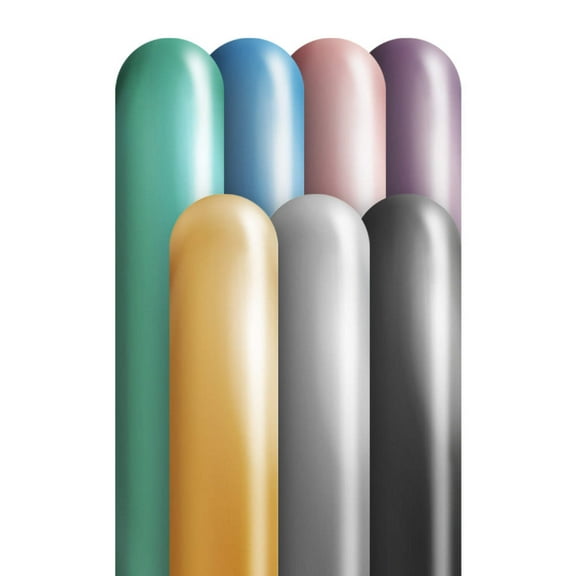 260K Kalisan Mirror Assorted Latex Entertainer Balloons (50 Pack) - Party Supplies Decorations