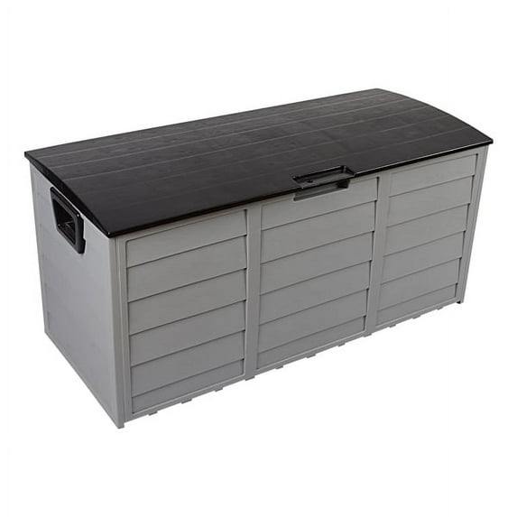 260L Garden Storage Box with Wheels - Weatherproof, Lockable, Tool-Free Assembly,Black
