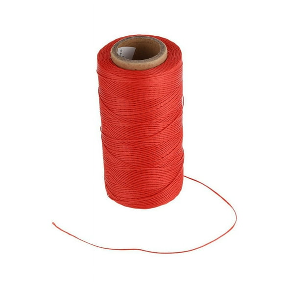 260M 150D 1MM Leather Sewing Waxed Wax Thread Hand needle Cord Craft DIY :Red Red Polyester