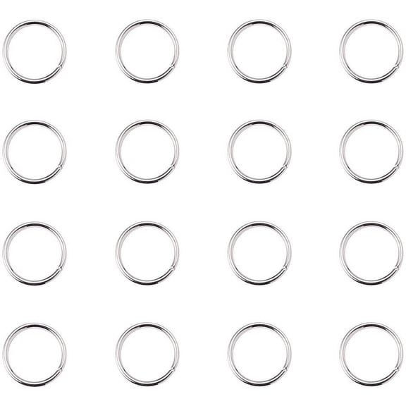 260Pcs Brass Jump Rings Close but Unsoldered Silver 10mm Diameter Jewelry Making Findings