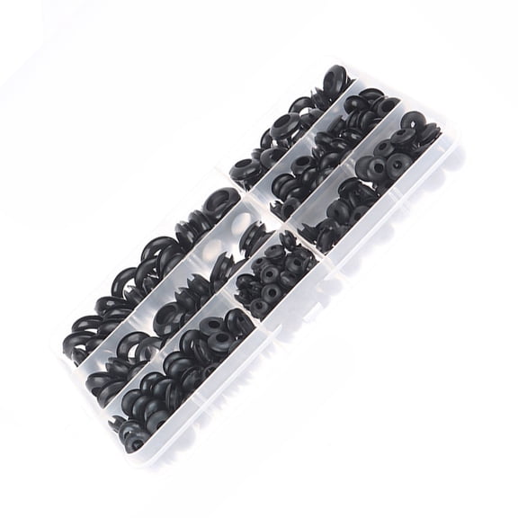 260Pcs Rubber Grommets Kits Electrical Cable Holes Grommets 7 Size Blanking Grommets Rubber Hole Plugs Conductors Wiring