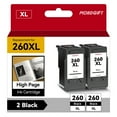 thumbnail image 1 of 260XL 260 Black Ink Compatible for Canon 260/261 Ink for Canon Ink 260 261 PG-260XL CL-261XL for TS6420 Printer (2 Black), 1 of 6
