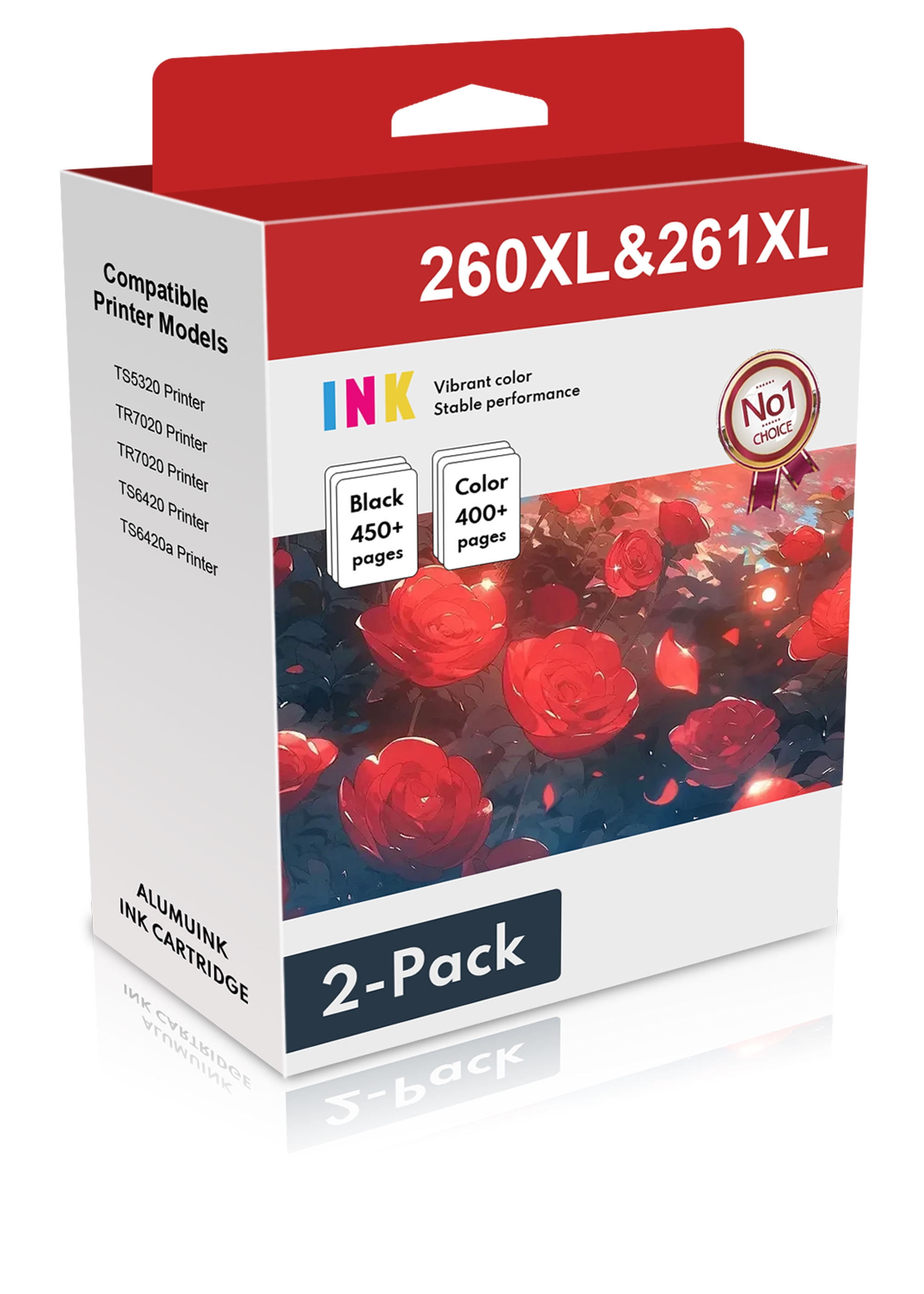 260XL 261XL 2 Pack Combo Ink Cartridge Replacement for Canon TS5320