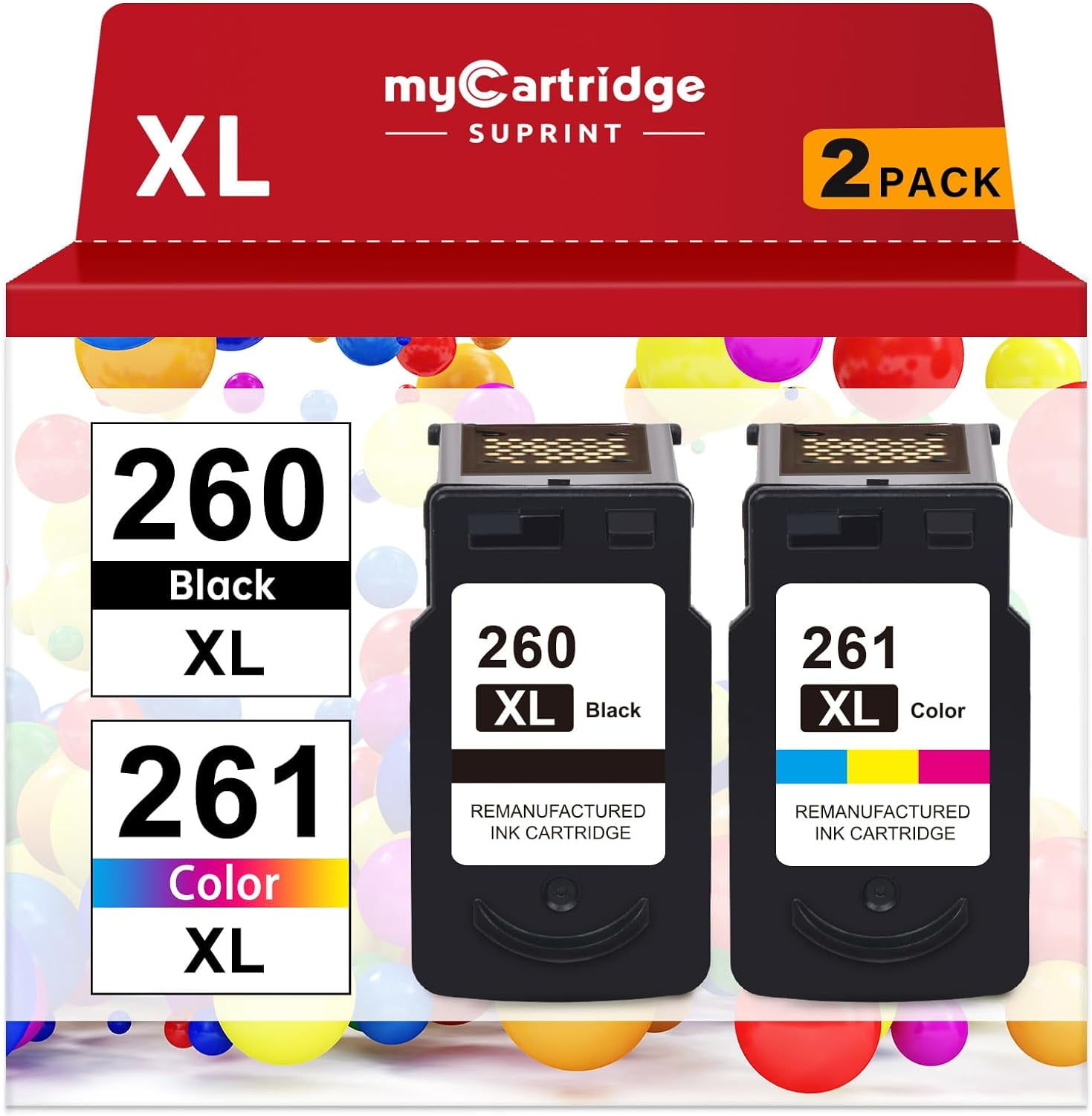 260XL 261XL Ink Cartridges Replacement for Canon 260 and 261 Ink