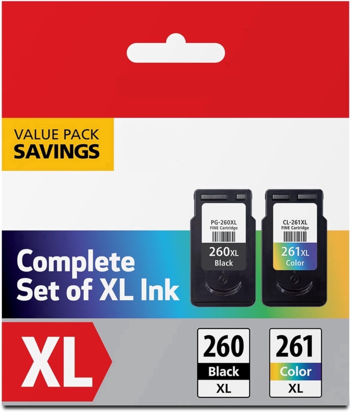 260XL 261XL Ink for Canon 260/261 Ink for Canon Ink 260 for Canon Pixma TS5320 TS6420 TS6400 Printer (Black Tri-Color)