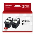 thumbnail image 1 of 260XL Black Ink Cartridges Replacement for Canon 260XL PG-260 XL Work for Canon PIXMA TS5320 TS6420 TR7020 TR7020a TS6420a All in One Wireless Printer (Black, 2-Pack), 1 of 6