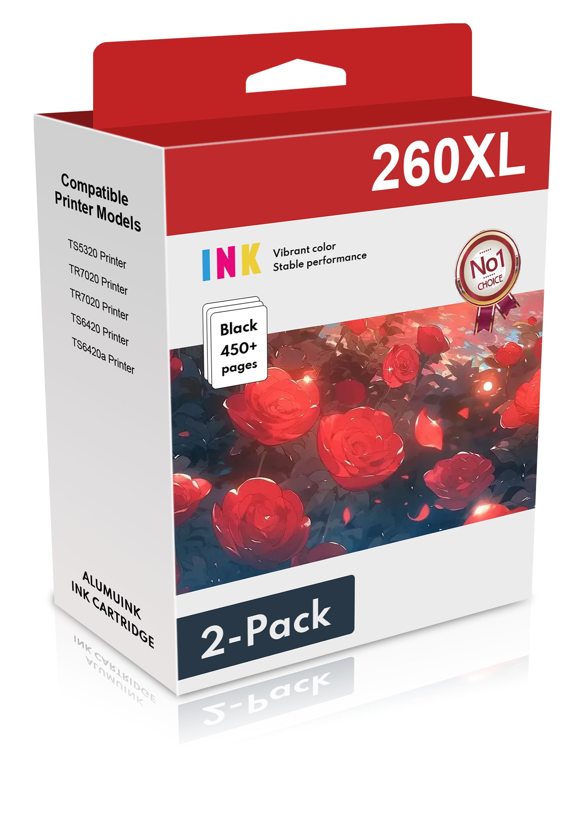 260XL Ink Cartridge 2 Black Replacement for Canon PG 260XL TS5320
