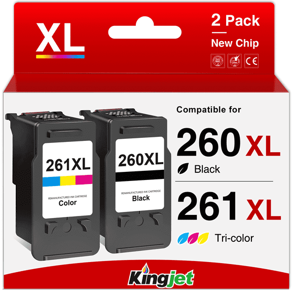 260XL Ink for Canon 260/261 Ink for Canon Ink 260 for TS5320 TS6420 TR7020 (Black, Tri-Color)