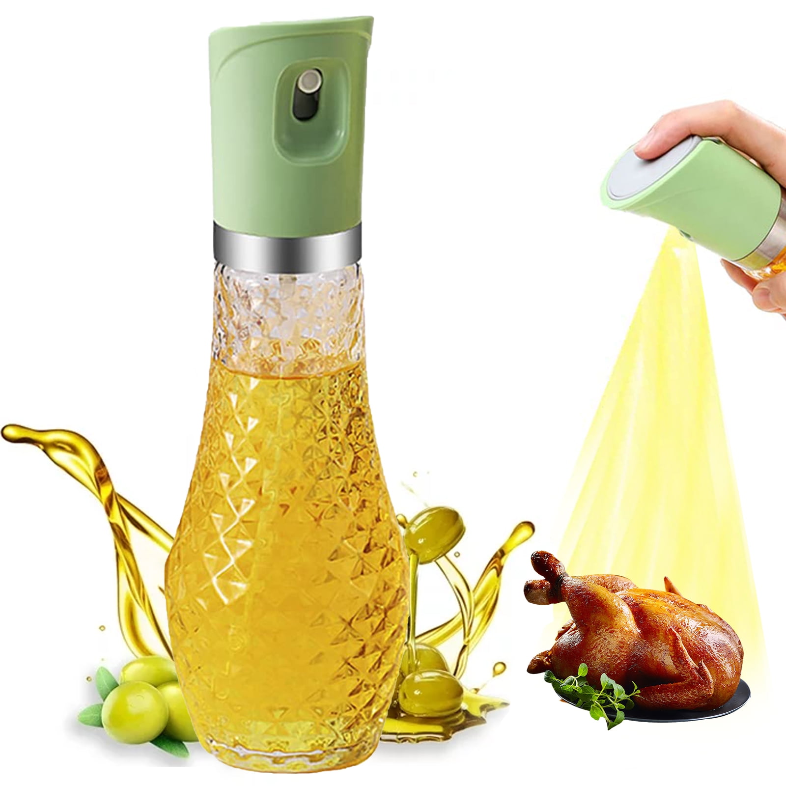260ml/8.8OZ Olive Oil Sprayer for Air Fryer, Salads, and BBQ Cooking Oil Mister Spray Bottle