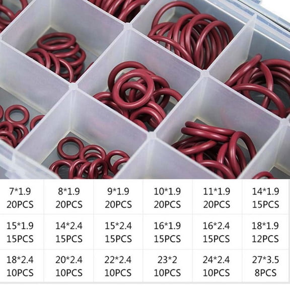260pcs 18 Sizes R134a R12 HNBR Rubber O-Ring Seal Kit Assortment Set for Car A/C Air Conditioning System