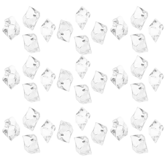 260pcs Plastic Acrylic Ice Crystals Clear Fake Ice Artificial Ice Cubes Party Table Scatters Vase Fillers Gems for Wedding Table Decor