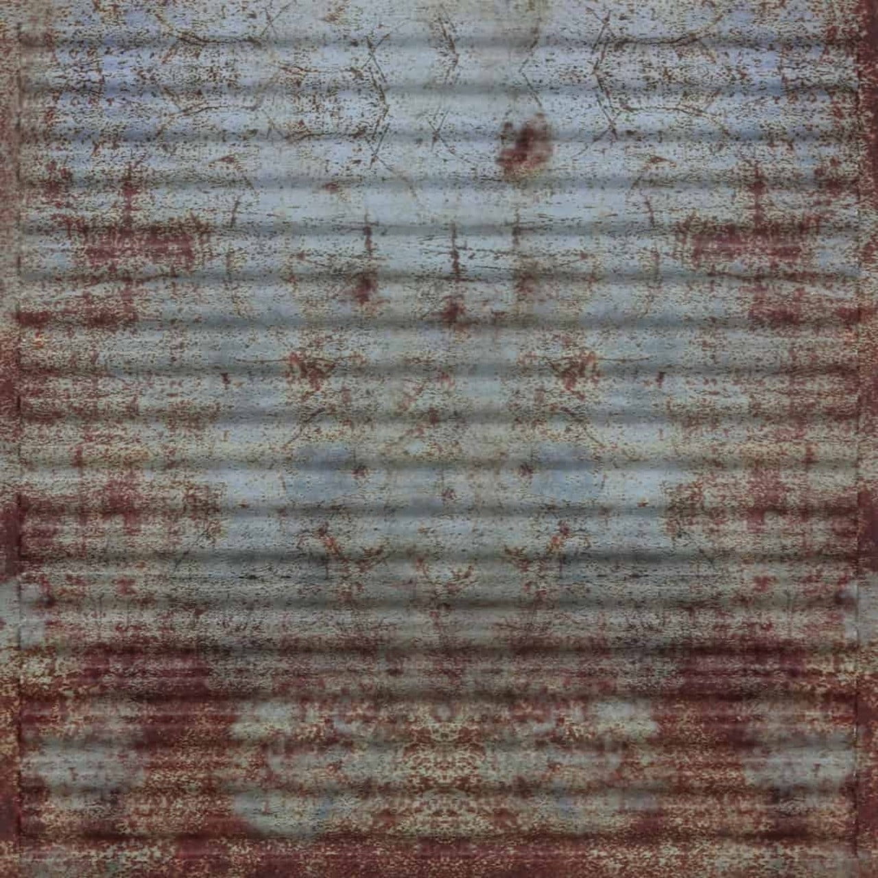 261 - Ridged Metal 2 ft. x 2 ft. PVC Lay-in Ceiling Tile in Old Tin Roof (40 Sq.ft / Pack) - 10 Pieces
