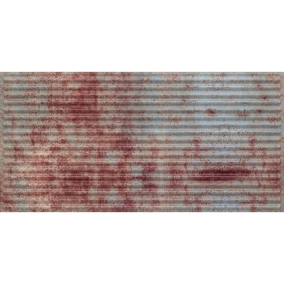 261 - Ridged Metal 2 ft. x 4 ft. PVC Lay-in Ceiling Tile in Old Tin Roof (400 sq.ft / Pack) - 50 Pieces