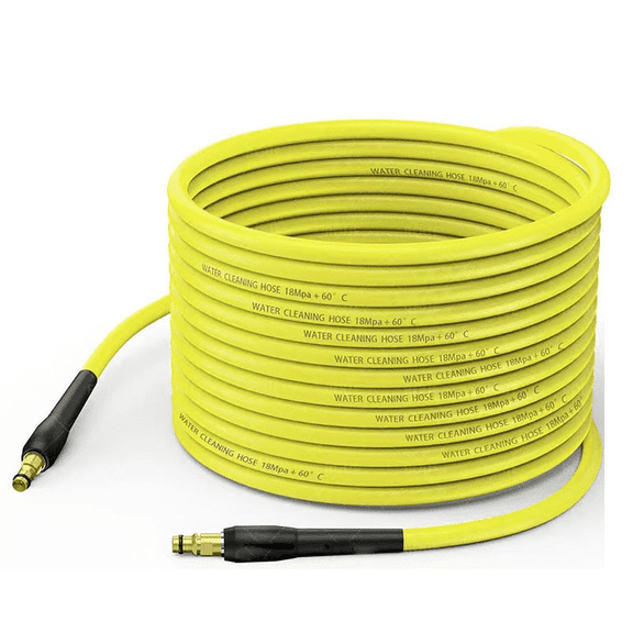 2610 PSI 8M Pressure Washer Hose for K2-K7, 26 ft M22 Pressure Washer Replacement Hose, 18MPa/2610 PSI Burst Proof Water Cleaning Hose, Yellow