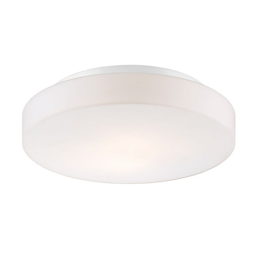 Eurofase Ramata 2-Light Opal White Glass Drum Flush Mount