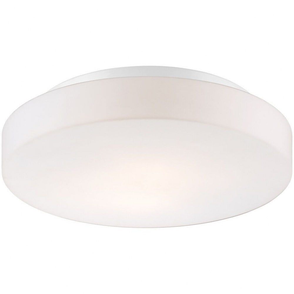 Eurofase Ramata 2-Light Opal White Glass Drum Flush Mount