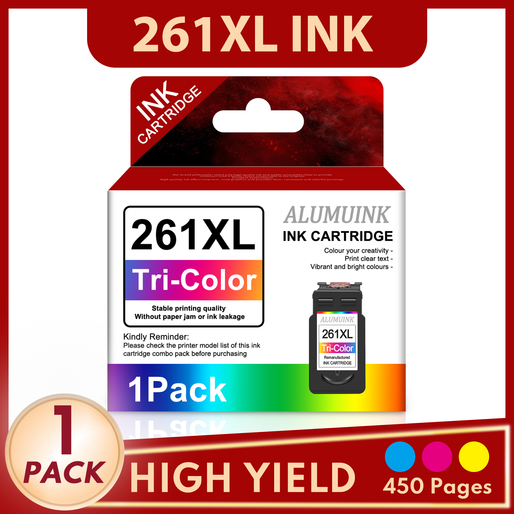 261XL Ink Cartridge High Yield Replacement for Canon 261 TS5320