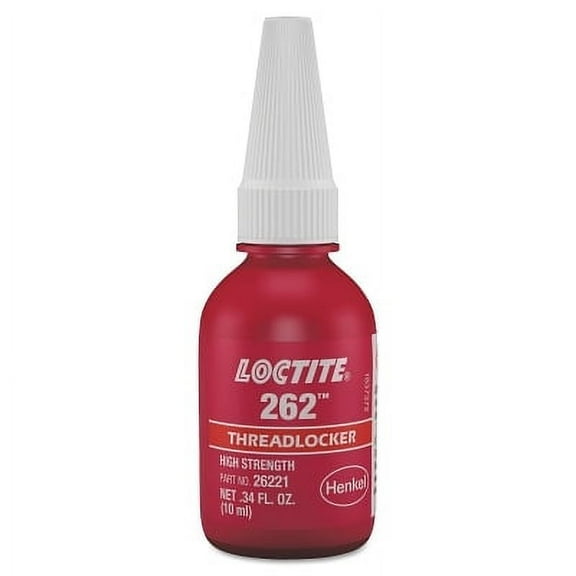 262 Threadlockers, Medium to High Strength, 0.5 mL, Red | Bundle of 2 Each