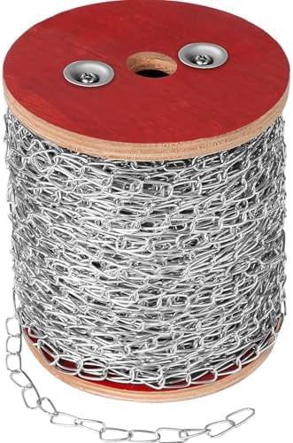 262 ft Jack Chain Galvanized Iron Link Chain Metal Coil Chain Utility ...