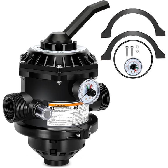 262506 Multiport Valve Compatible with pentair Sand Dollar/Tagelus/Starbright Pool and Spa Sand Filters, 1-1/2-Inch 6-Way Clamp Style Valve