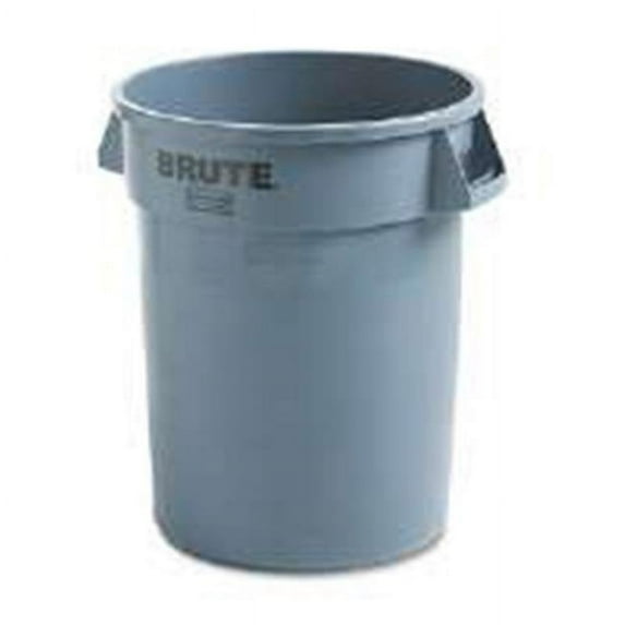 263200 Brute Refuse Container, Round, Plastic, 32 gal, Gray