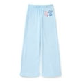 thumbnail image 1 of Disney Stitch & Angel Girls Plush Wide Leg Sweatpants with Embroidery, Sizes 4-16, 1 of 3