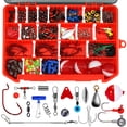thumbnail image 1 of 263pcs Fishing Accessories Kit Fishing Tackle Kit Swivels Hooks Split Shots Fishing Gear for Saltwater and Freshwater, 1 of 9