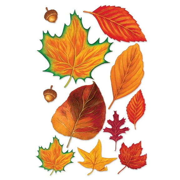 264 Piece Bulk Thanksgiving Fall Leaf Cutouts